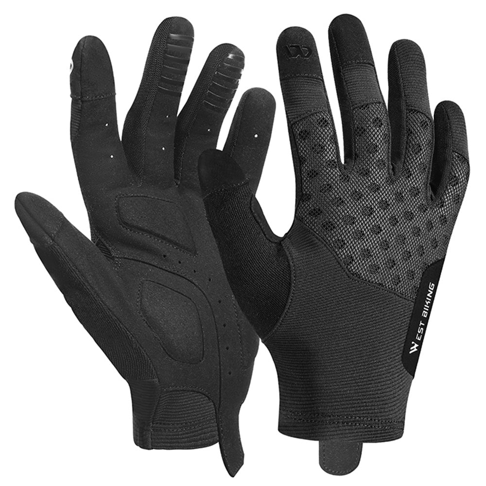 WEST BIKING YP0211245 Touch Screen Non-slip Cycling Gloves Shock-absorbing Mittens WEST BIKING YP0211245 Touch Screen Non-slip Cycling Gloves Shock-absorbing Mittens